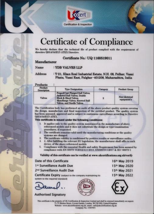 Certificate of Compliance