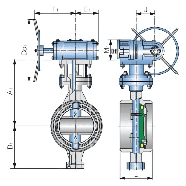 butterfly valve graph